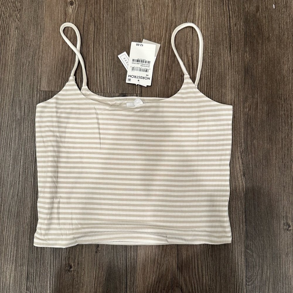 B.P. Stripe Rib Crop Camisole